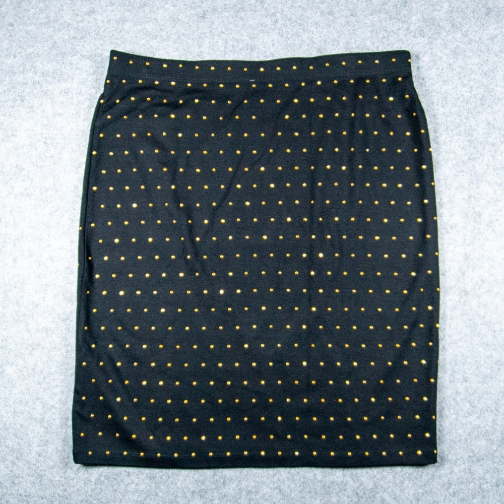 Vince Camuto Black Studded Pencil Skirt Sz 6